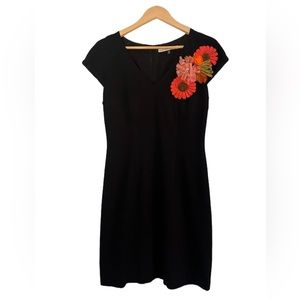 Gorgeous Trina Turk Black Floral Embellished Dress (size 6)
